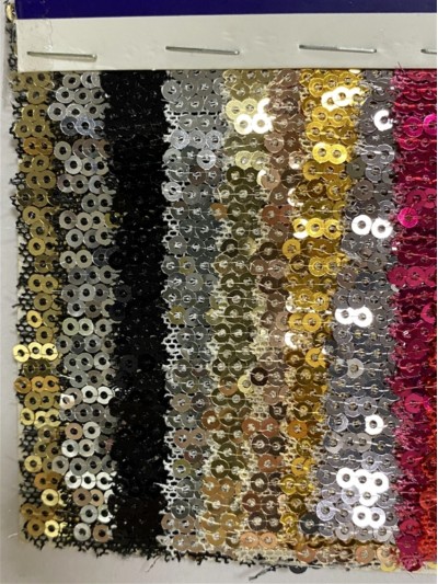 GZ-XP 彈性滌珠片安網閃光布  幅寬：125-130cm  成分：100%滌綸  珠片PET 後面照